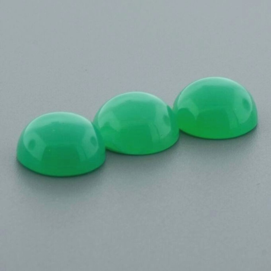 Chrysoprase Lot cabochons round green 21.5 ct