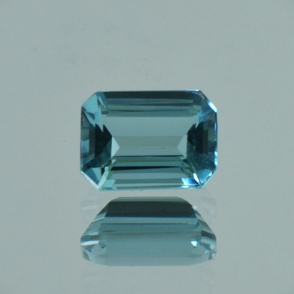 Indicolite Tourmaline octagon leicht greenish light blue 2.30 ct