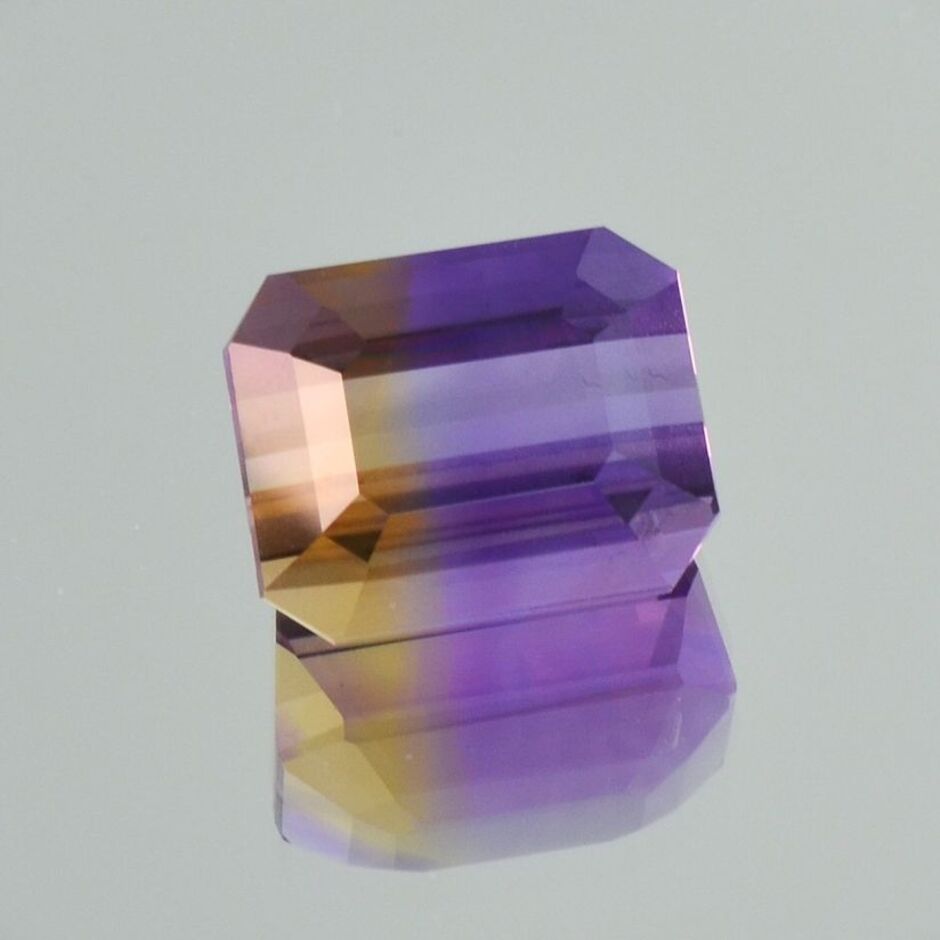 Ametrine octagon lila+gelb 10.09 ct.