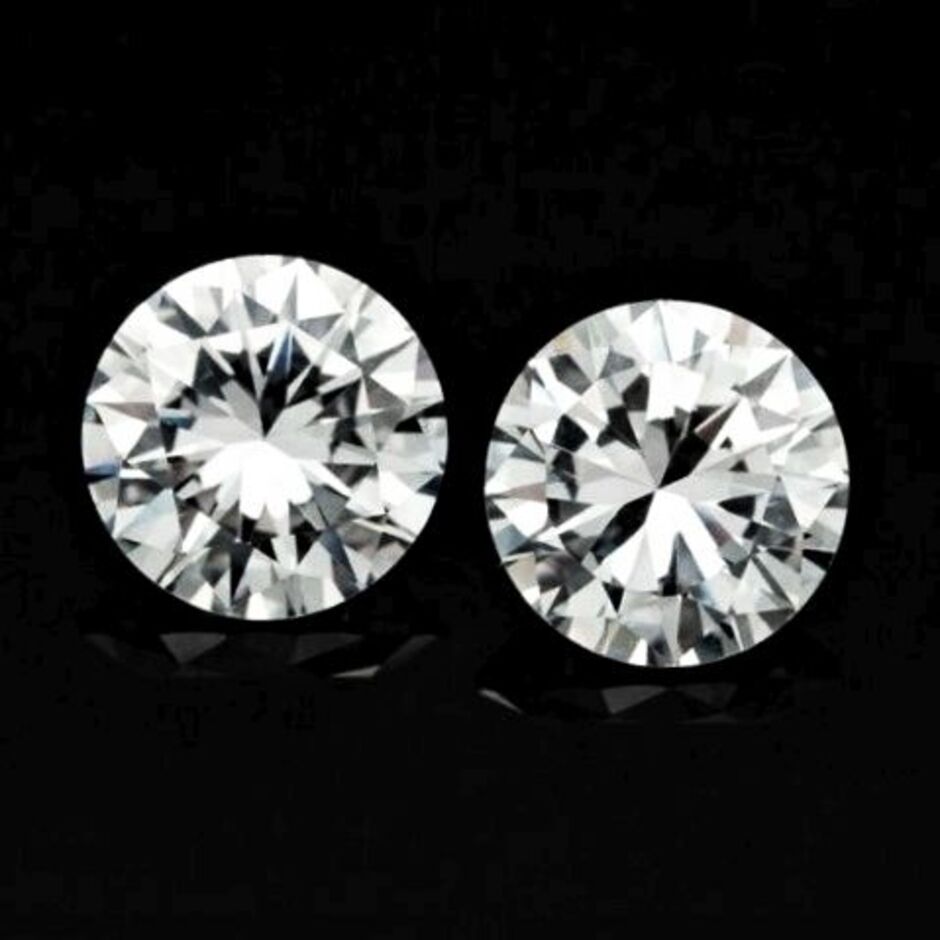 Diamanten Duo Brillanten hochfeines Weiss D lupenrein 0,60 ct.