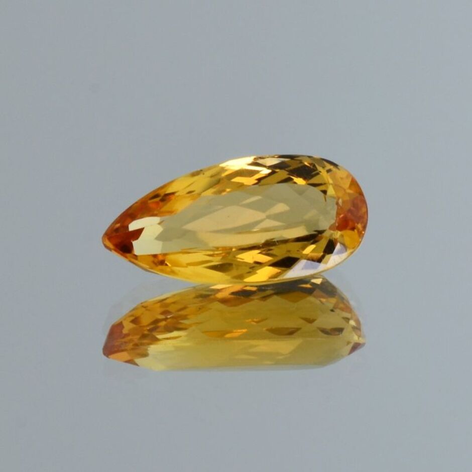Imperial Topas Tropfen orangegelb 4,58 ct.