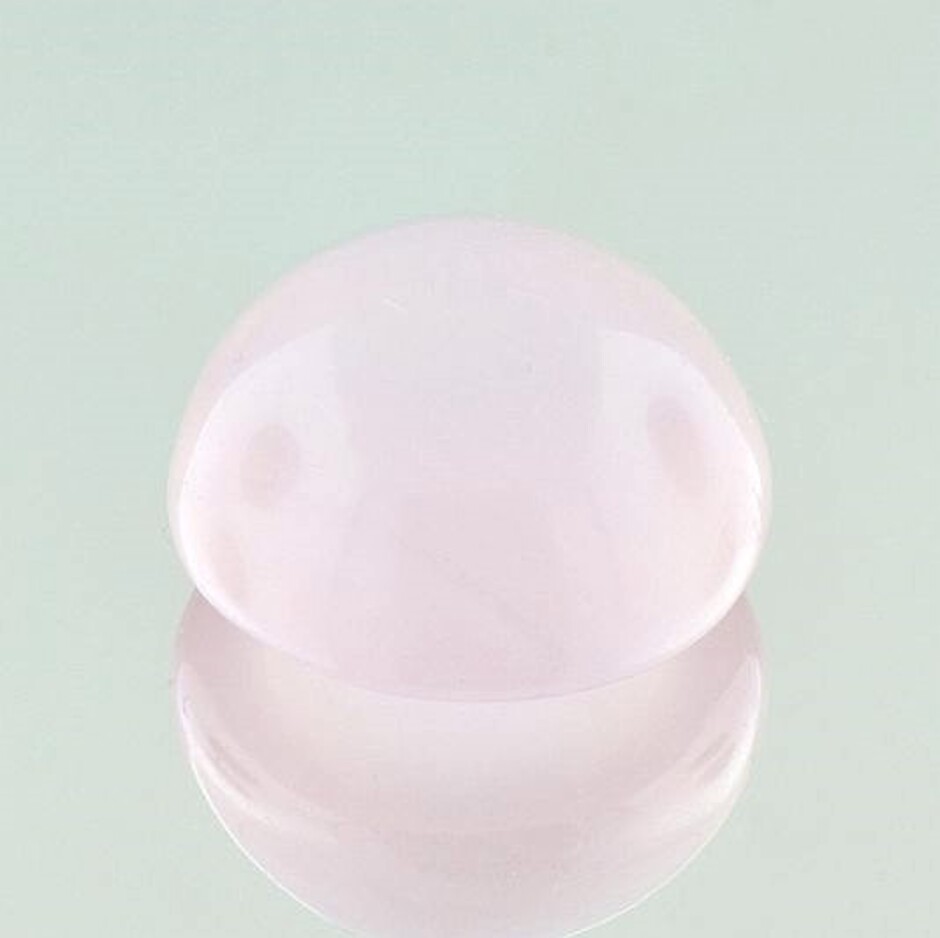 Rose-Quartz cabochon round light pink 45.47 ct