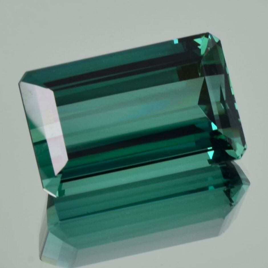 Turmalin octagon blaugrün 44,34 ct
